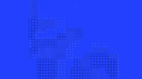 Blue background. Abstract architectural style design. 2D rendering digital il Stock Illustration