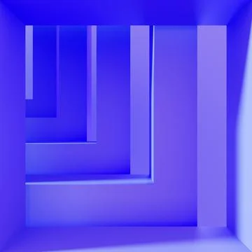 Blue background with abstract geometric line pattern. Futuristic architecture Illustrazione stock