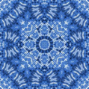 Blue background with abstract pattern of numbers and shapes Illustrazione stock