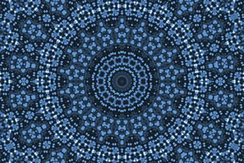 Blue background with abstract radial pattern Stock Illustration