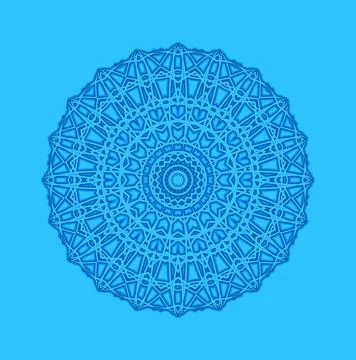 Blue background with abstract round pattern Shape with abstract pattern on... Stock Photos