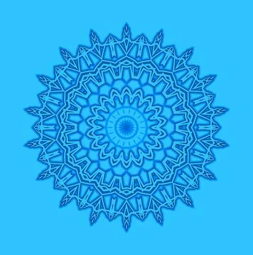 Blue background with abstract round pattern Shape with abstract pattern on... Stock Photos