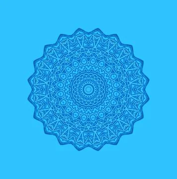 Blue background with abstract round pattern Shape with abstract pattern on... Stock Photos