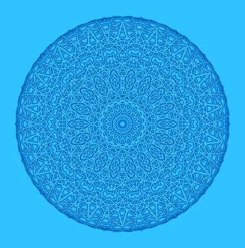 Blue background with abstract round pattern Shape with abstract pattern on... Stock Photos