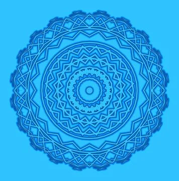 Blue background with abstract round shape Shape with abstract pattern on b... Stock Photos