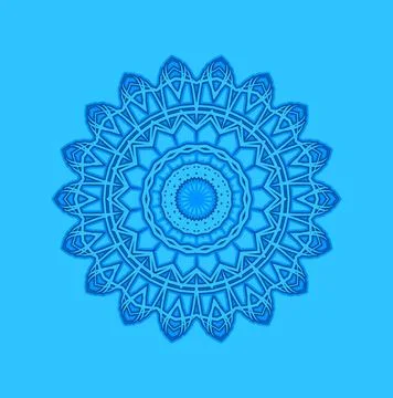 Blue background with abstract shape Shape with abstract pattern on blue ba... Foto stock