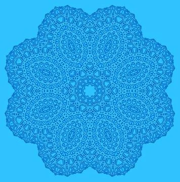 Blue background with abstract shape Shape with abstract pattern on blue ba... Stock Photos