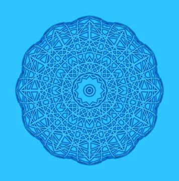 Blue background with abstract shape Shape with abstract pattern on blue ba... Stock Photos