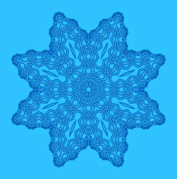 Blue background with abstract shape Star with abstract pattern on blue bac... Stock Photos