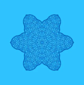 Blue background with abstract shape Star with abstract pattern on blue bac... Stock Photos