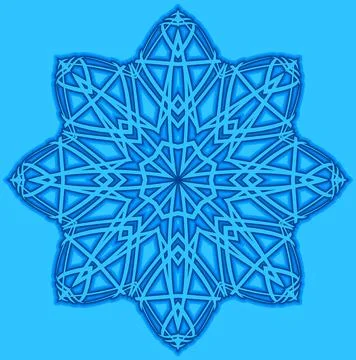 Blue background with abstract shape Star with abstract pattern on blue bac... 스톡 사진