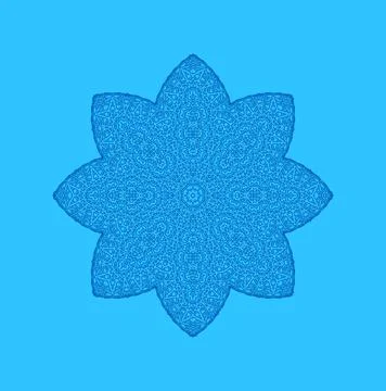 Blue background with abstract shape Star with abstract pattern on blue bac... 스톡 사진