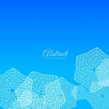 Blue background with abstract shapes background Stock Illustration
