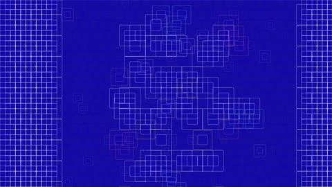 Blue background. Abstract sketch. 2D rendering digital illustration. Stock Illustration