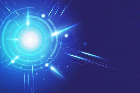 Blue background abstract technology communication concept Illustrazione stock