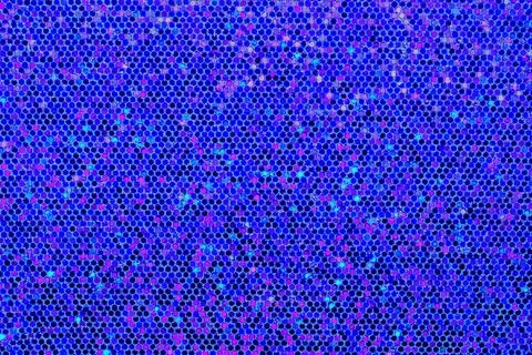 Blue background. Abstraction shiny sequins. Sequins texture closeup macro Stock Photos
