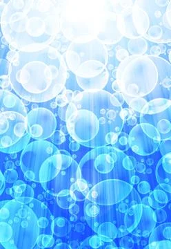 Blue background with air bubbles Stock Photos