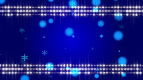 Blue background and frame snowflake, loop Stock Footage 44213793