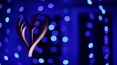 Blue Background and heart Stock Footage 10998922