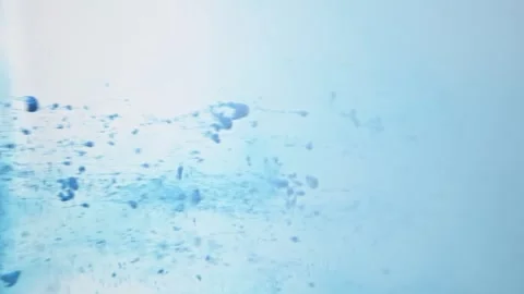 Blue background and movement of abstract particles in water Stock Footage 266031011