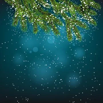 Blue background and tree Stock Illustration