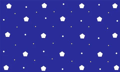 Blue background and white pentagons Stock Illustration