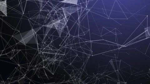 Blue Background with Animated Moving Lines and Triangles. Stock Footage 153621170