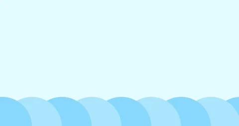 Blue background animation and blue wave-shaped decorations. Vídeos de archivo 343261750