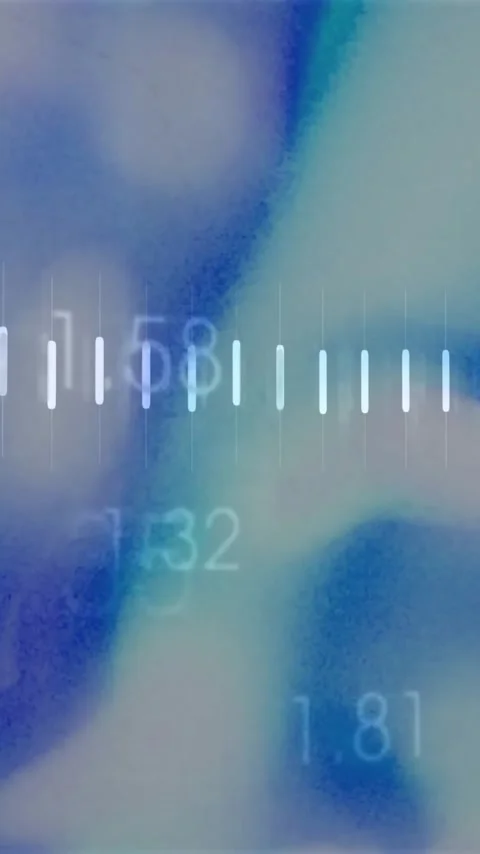 Blue background with animation of measurement scale and numbers in school design Stock Footage 344403910