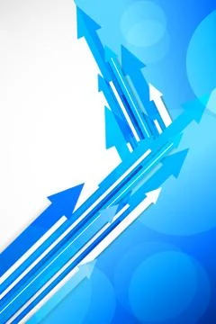 Blue background with arrows Stock Illustration
