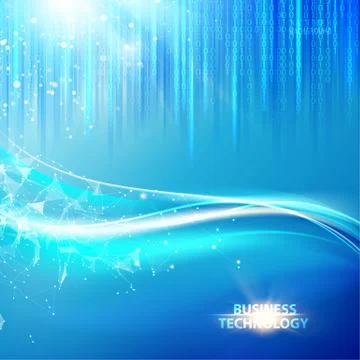 Blue background with bigdata cyber code. Stock Illustration