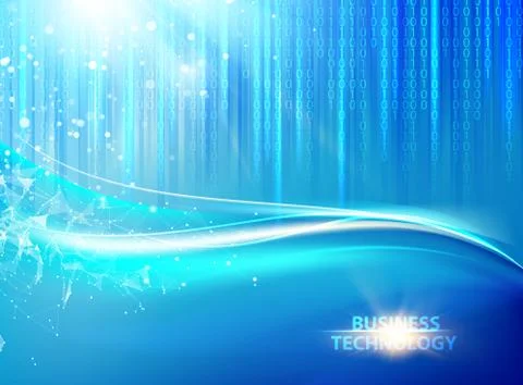 Blue background with bigdata cyber code. Stock Illustration