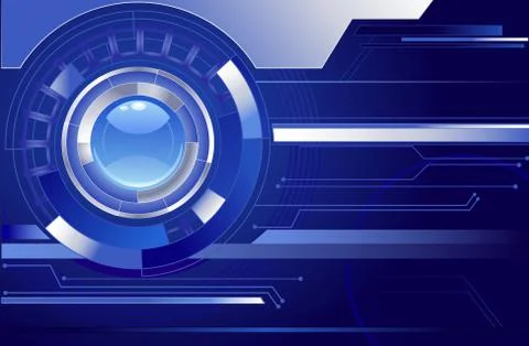 Blue Background with a Blue Lens Stock Illustration