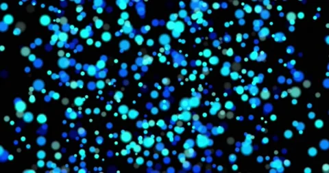 Blue background with bokeh lights of shining shiny moving blurry round particles Stock Footage 163308767