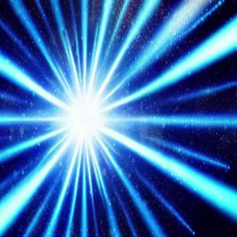 Blue Background Bokeh Particles Glow Video 4K Abstract Motion Seamless Loop Video stock 283823907