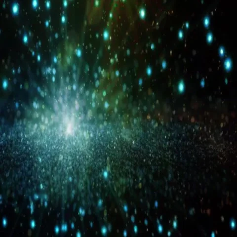 Blue Background Bokeh Particles Glow Video 4K Abstract Motion Seamless Loop Stock Footage 283824001