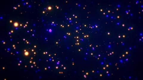 Blue background of bright particles Video stock 296465502