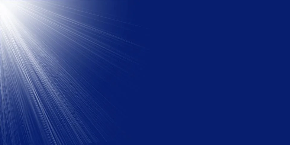 Blue Background with Bright Sun Rays – Shining Light Effect Abstract Design Stock Illustration