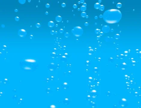 Blue background with bubbles Stock Illustration