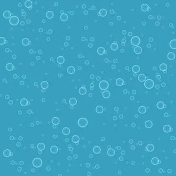 Blue background from bubbles in water Stock Illustration