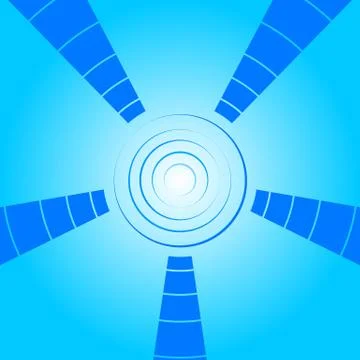 Blue background with circle elements. Stock Illustration