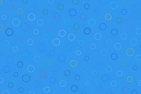Blue background with colorful circle pattern for design Stock Photos