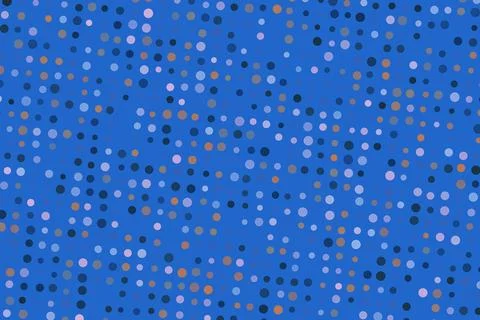 Blue background with colorful small dots pattern Stock Illustration