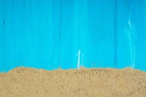 On blue background. Concept of rest. Top view. Stock Photos