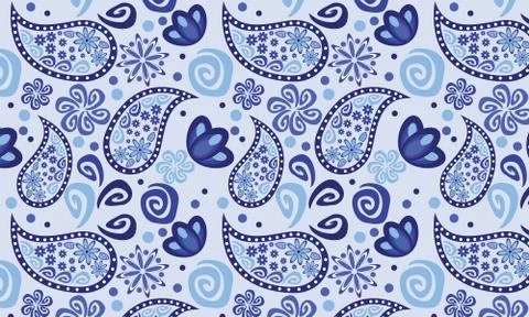 Blue background cucumbers seamless Stock Illustration