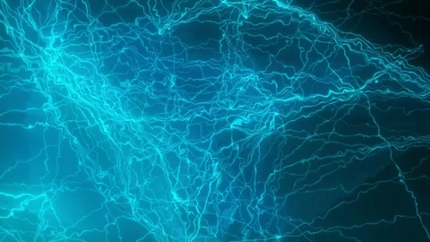 Blue background with curved glowing waves Video stock 255307436