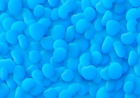 Blue background. Design elements of the liquid rounded plastic shapes, smooth イラスト素材
