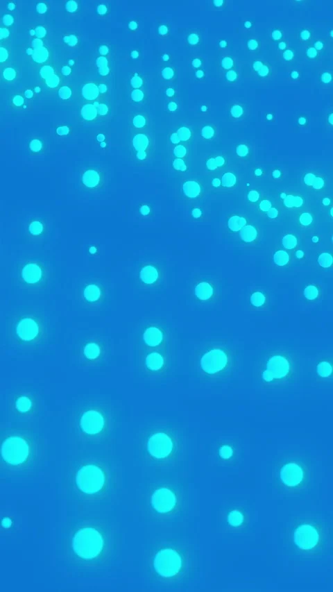 Blue background. Design.White shiny circles that jump at different sides in Stock Footage 278256478