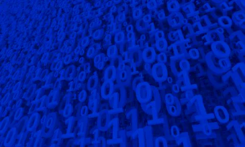 Blue background of digits Stock Illustration