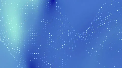Blue background displays glowing dots forming swirling lines. Stock Footage 300104721